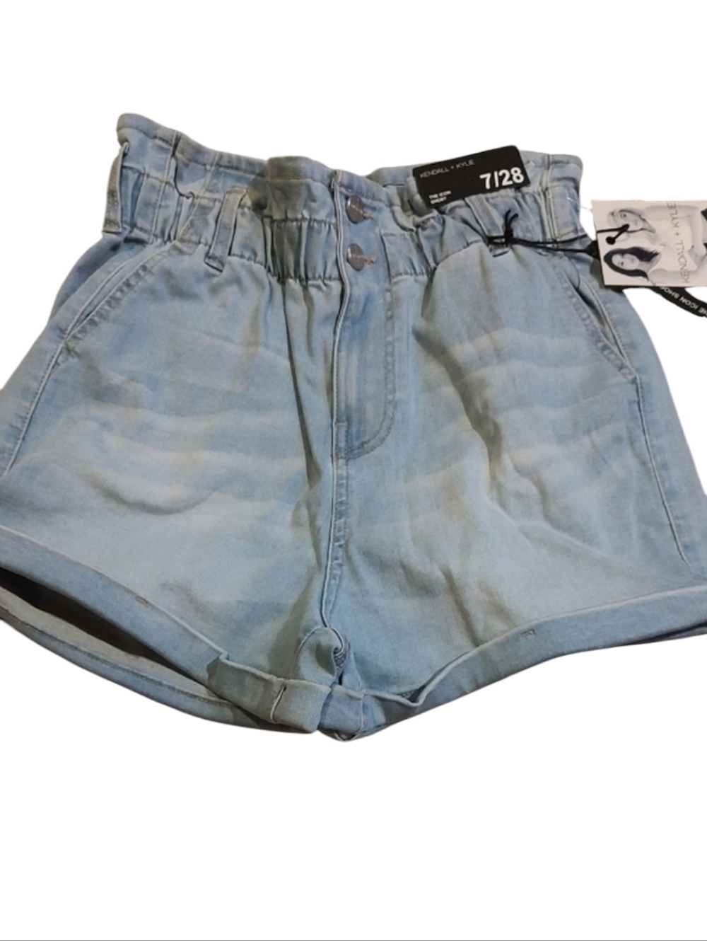 Kendall & Kylie Light Blue High Waist Denim Shorts (#C1024)